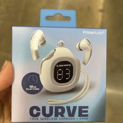 NWT PrimeAudio Curve Wireless Earbuds with Case