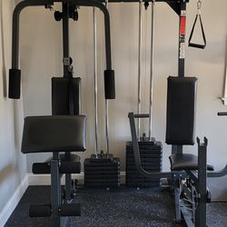 2 Stations Stack Weight Home Gym System