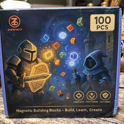 Magnetic building blocks, build, learn and create 100 pieces -
