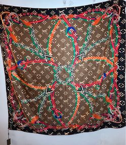 Louis Vuitton 100% silk scarf. $80.