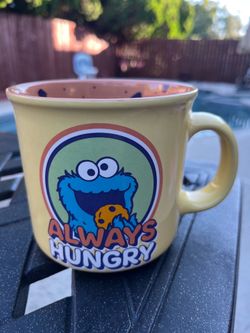 Sesame Street Cookie Monster "Always Hungry" 12oz Ceramic Mug, DW Safe