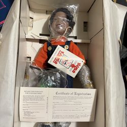 Vintage Hugs & Kisses “Chuck” Porcelain Doll 16” w/ Original Box