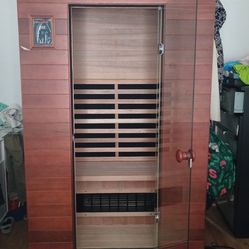 2 person sauna new Health Mate (best brand of saunas 30+ years in business, not China made)chromo light therapy easy install snaps together in pieces