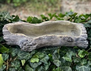Rustic Faux Driftwood Succulent Planter Trough - 12”