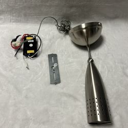 Brush nickel silver pendulum ceiling hanging light fixture  