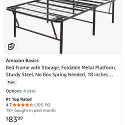 Twin Bed Frame Amazon Basics