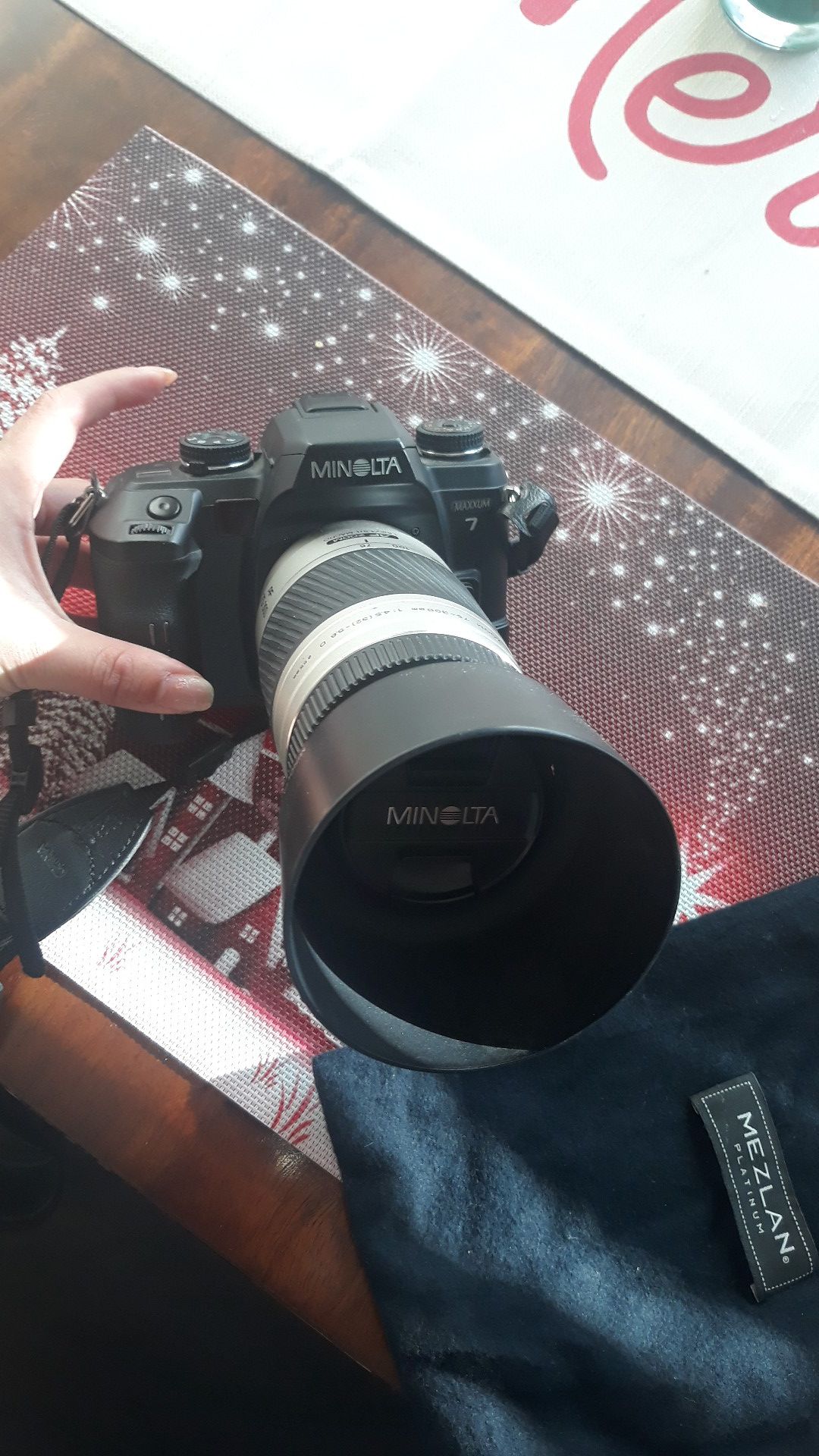 Camera with Lens and Bag (non digital) Maxxum 7