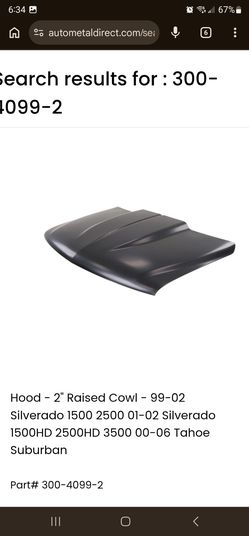 1999-02 Silverado Cowl hood