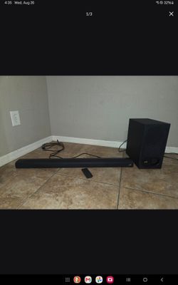 Polk Audio Signa S2  2.1-channel slim TV soundbar system with wireless subwoofer, Dolby Digital decoding. Original remote control is included and a  H