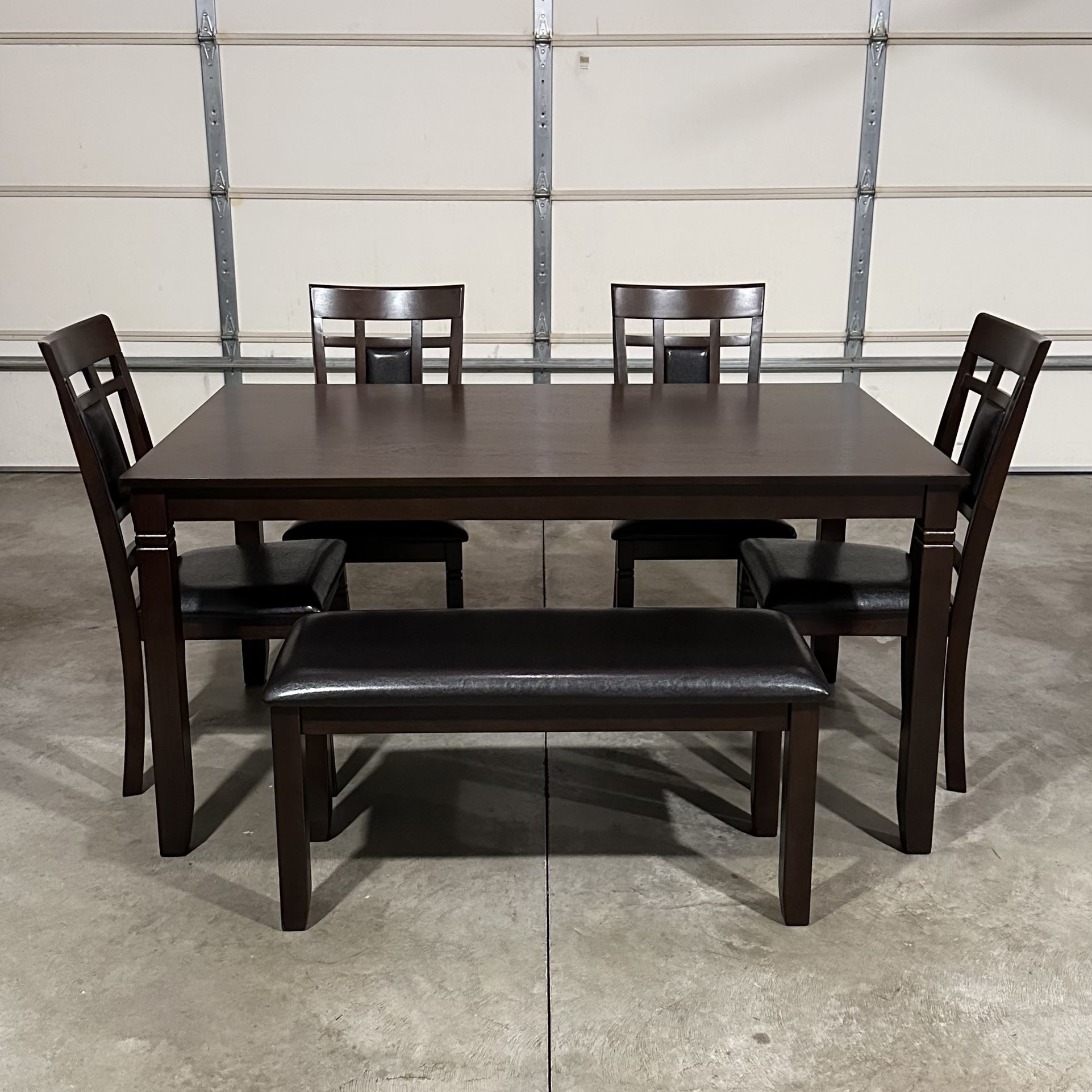 New 6 Piece Dining Set - Table and Chairs and Bench (Can Deliver)