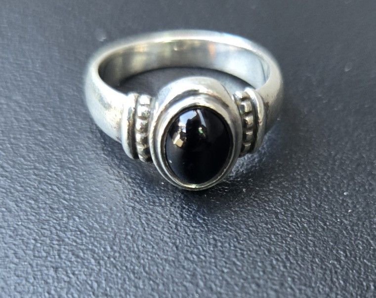 James Avery RETIRED STERLING SILVER Black ONYX RING