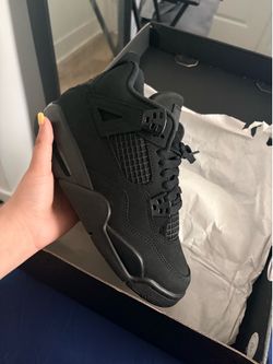 Air Jordan 4s black cat size 5Y
