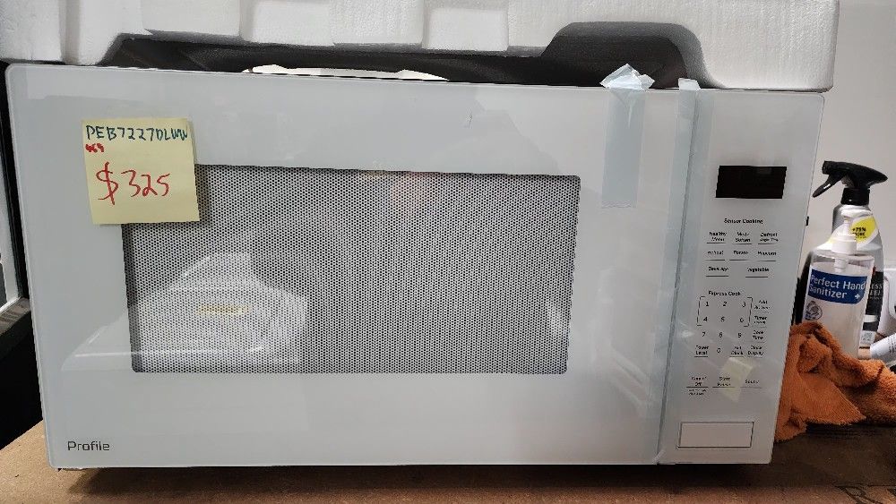 Profile 2.2 cu. ft. Built In Microwave in White with Sensor Cooking