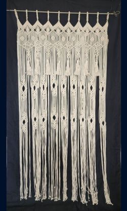 Macrame Curtain - Room Separator - Bohemian Home - Wall Hanging 90" X 42"