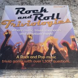 Rock and Roll Triviologies Rock And Pop Music Trivia Board Game - New Sealed Box