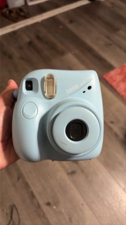 Blue Polaroid camera great condition works wonderful