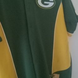 Green Bay Packers Jersey, Authentic NFL,  Medium Button Up