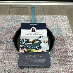 New RACHAEL RAY Premium Rust Resistant Cast Iron Skillet 10 in