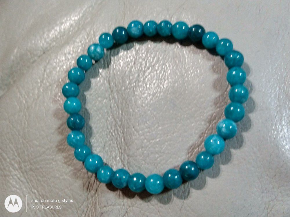 *APATITE* (TEAL COLOR*) STRETCH. LOVELY, INTENSE, SOFT TEAL COLOR