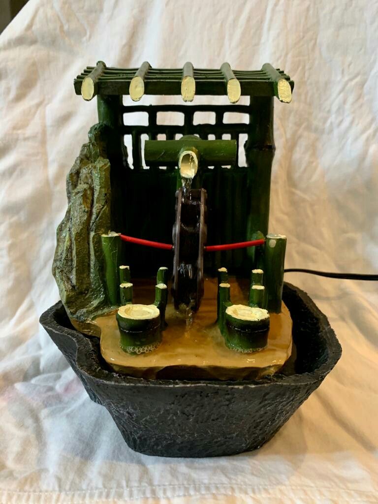 CHINESE BAMBOO HOUSE WATER FOUNTAIN