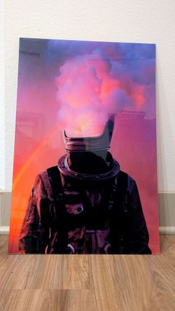 Creative Astronaut Wall Art – 16" x 24" (Modern Space-Inspired Decor)