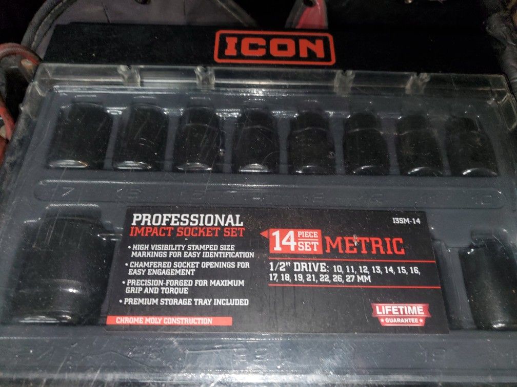 Icon 14-piece Metric 1/2-in Drive Professional Impact Shot