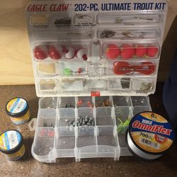 Trout Fishing Tackle and Small Tackle Box 