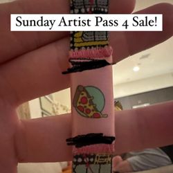 Weekend 1 Sunday 4 Sell. Artist Pass