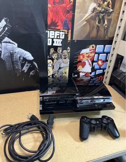 Sony PlayStation 3 PS3 CECHA01 60GB Black Backwards Compatible Bundle - TESTED