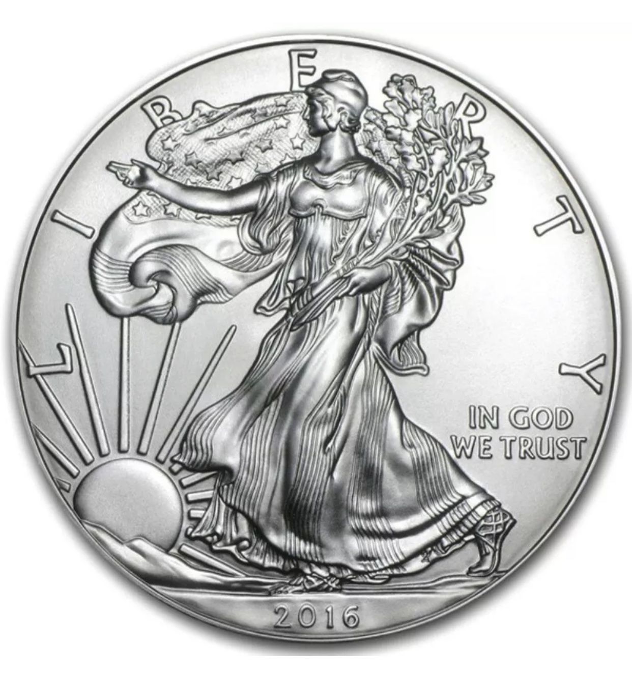 (3) 2016 1 oz American Silver Eagle GEM BU $1 Coin 999 Fine Silver