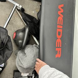 Home Gym Set – Bench, Bars & Weights