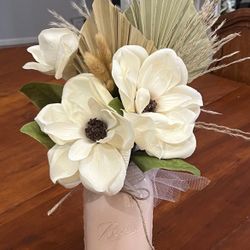 BOHO MAGNOLIA RUSTIC chalk painted mason jar centerpiece wedding gift