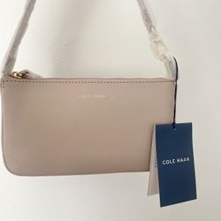 Cole Haan Go Anywhere Wristlet Warm Beige New 