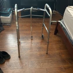 Elderly Walker With Cane