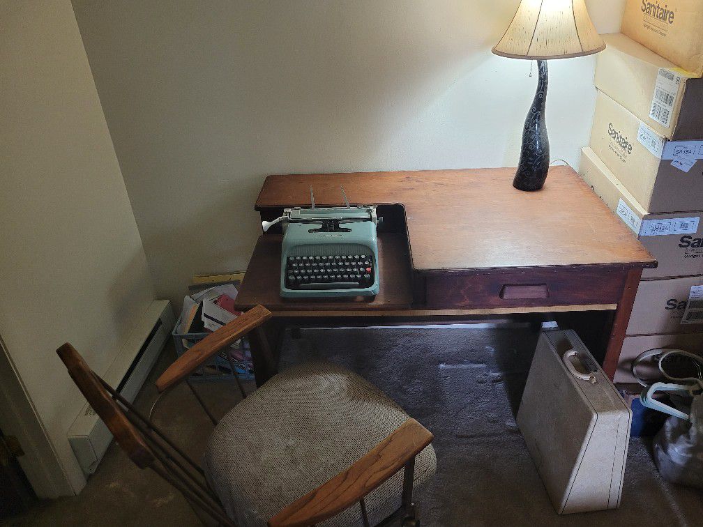 Antique typing desk
