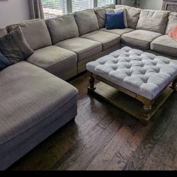 Beige Modular Sectional Sofa – Washable Fabric