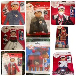 Elf On The Shelf Outfits $15 Each Soccer Player Denim Like Jacket, Poodle Skirt, Pajamas,  And More