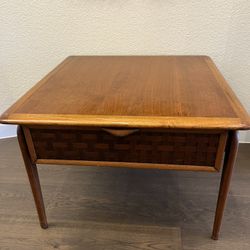 Mid Century Modern End Table - Lane Perception basket weave (OBO)