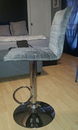 Grey adjustable bar stool
