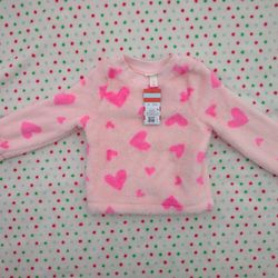 Girls' Valentines Day Hearts Everyday Hearts Printed Pullover Sweatshirt 3T