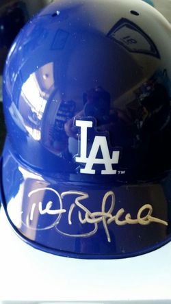 Signed Drew Butera mini helmet