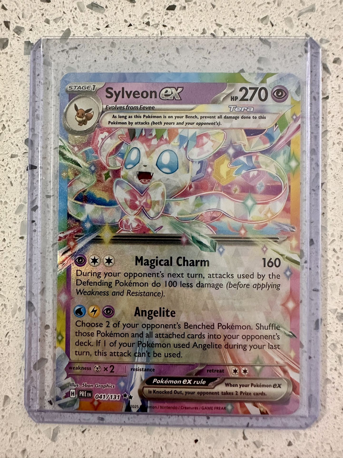 Sylveon ex 41/131 Double Rare Holo Prismatic Evolutions Pokémon TCG