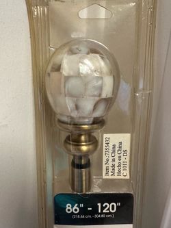 Mother-of-pearl curtain rod set