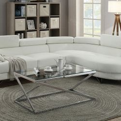 Brand New White Leather Modern Style Sectional Sofa 