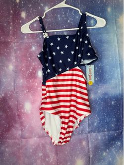 New cat & Jack 4th of July one piece swimsuit size XL