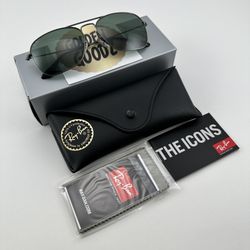 NEW Ray-Ban Caravan Classic Sunglasses RB3136 004 Gunmetal Frame Green Lens 58mm