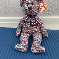 Rare Proud to be An American (USA) The Bear Ty Beanie Baby Collectible