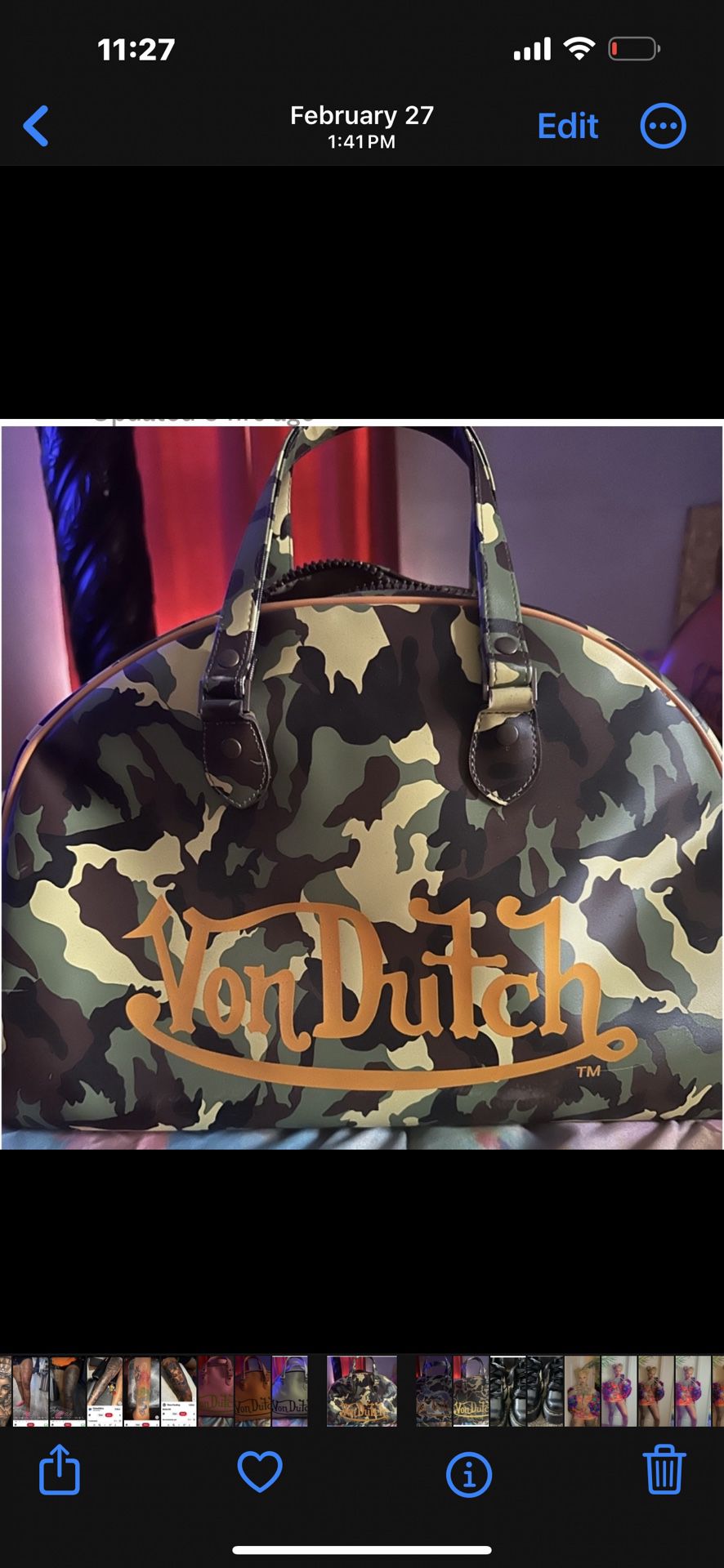 Large Von Dutch Bag 