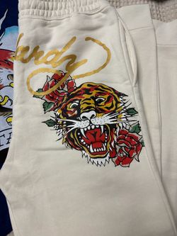 Large Woman’s Don Ed Hardy Designs Ivory Sweatpants Size Large