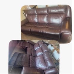 Brown Leather Reclining Couches 